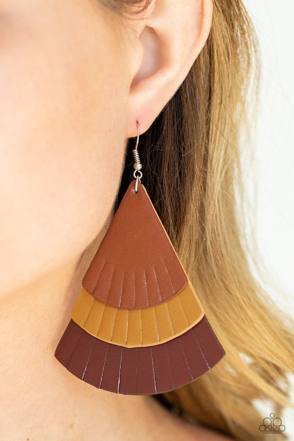 Paparazzi- Huge Fanatic - Multi Earrings