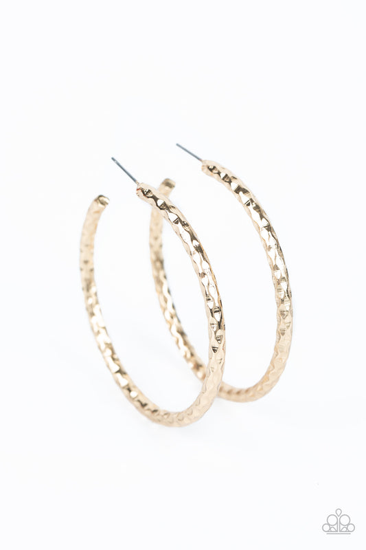Paparazzi - Urban Upgrade - Gold Hoop Earrings