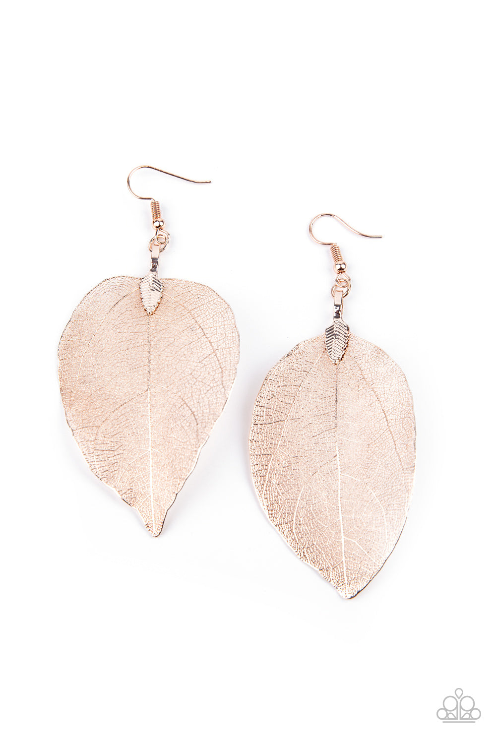 Paparazzi- Leafy Legacy - Rose Gold Earrings