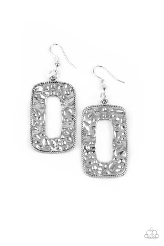 Paparazzi - Primal Elements - Silver Earrings