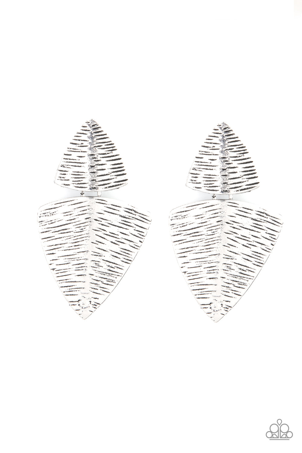 Paparazzi- PRIMAL Factors - Silver Earrings