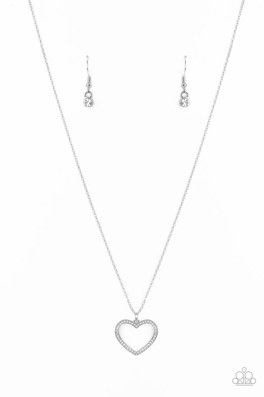 Paparazzi - GLOW by Heart - White Necklace