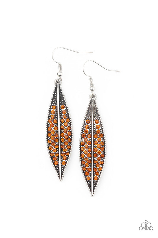 Paparazzi - Hearty Harvest - Brown Earrings