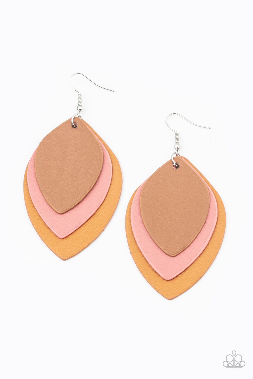 Paparazzi - Light as a LEATHER - Multi Earrings
