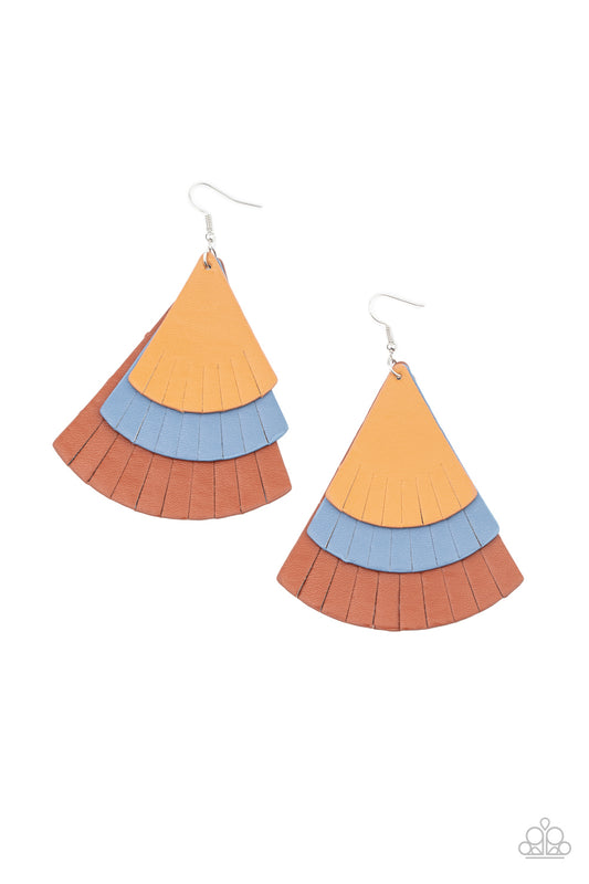 Paparazzi- Huge Fanatic - Multi Earrings