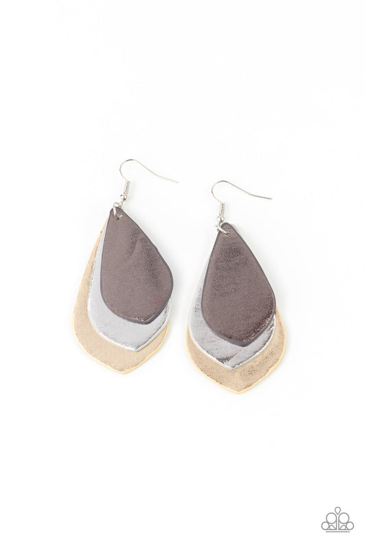 Paparazzi - GLISTEN Up! - Silver Earrings
