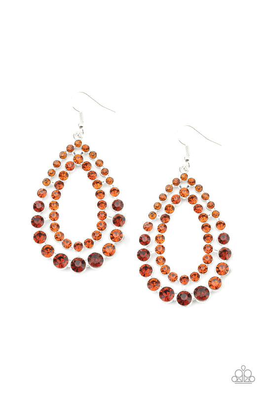 Paparazzi - Glacial Glaze - Brown Earrings