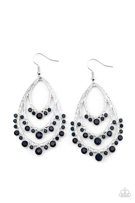 Paparazzi - Break Out In TIERS - Blue Earrings