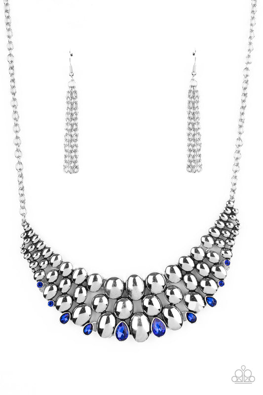 Paparazzi - Powerhouse Party - Blue Necklace