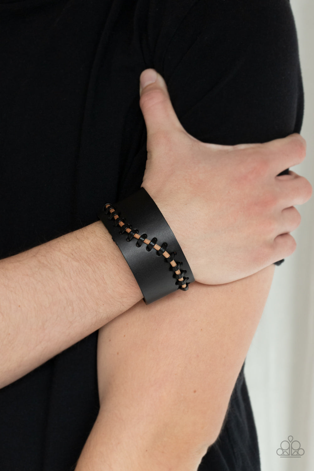 Paparazzi - Every STITCH Way - Black Bracelet