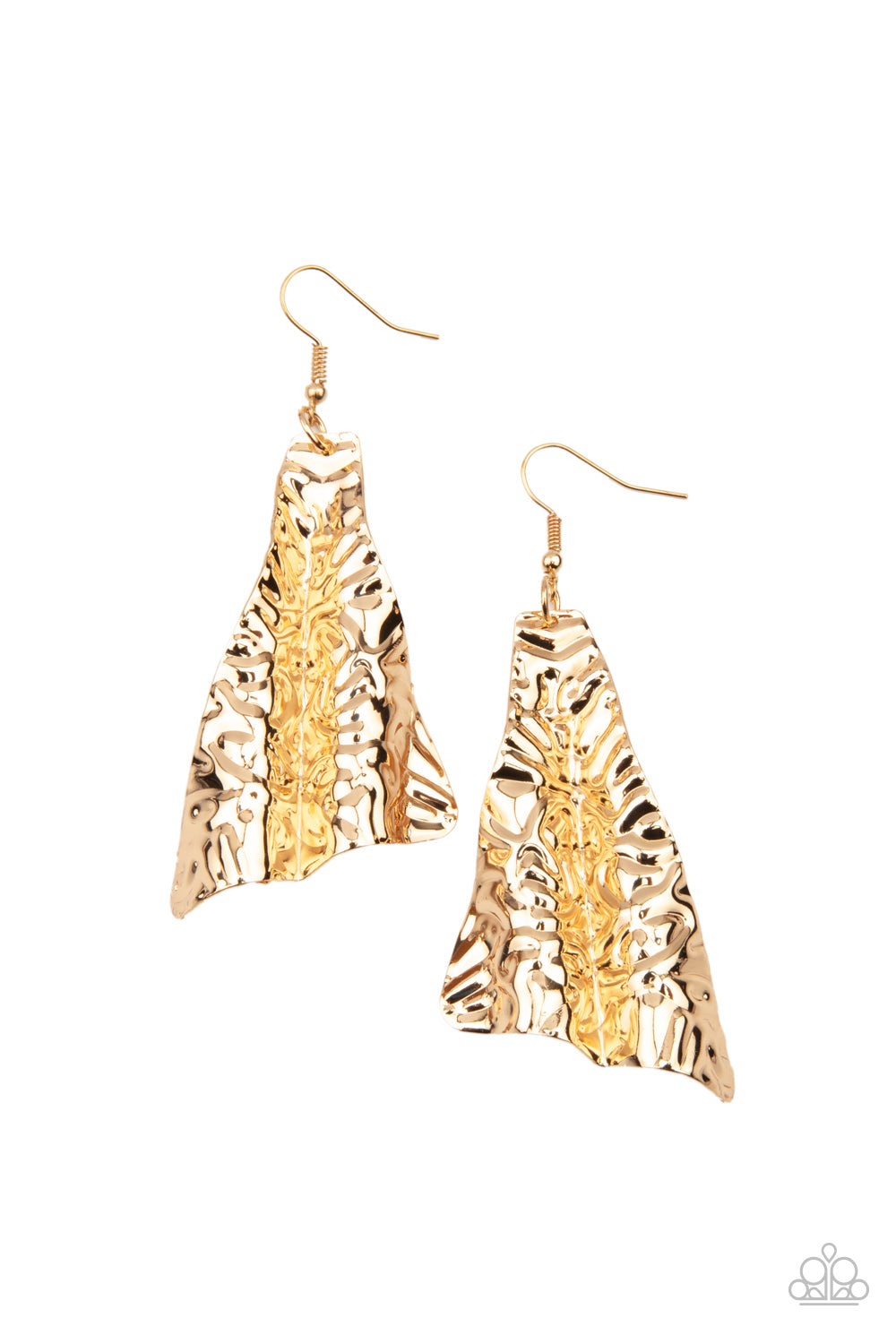 Paparazzi - How FLARE You! - Gold Earrings