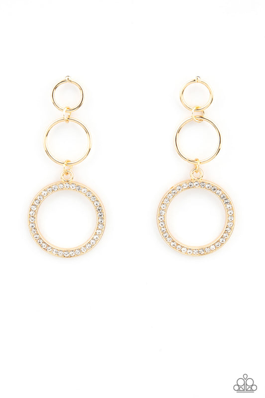 Paparazzi- Rule-Breaking Radiance - Gold Post Earrings