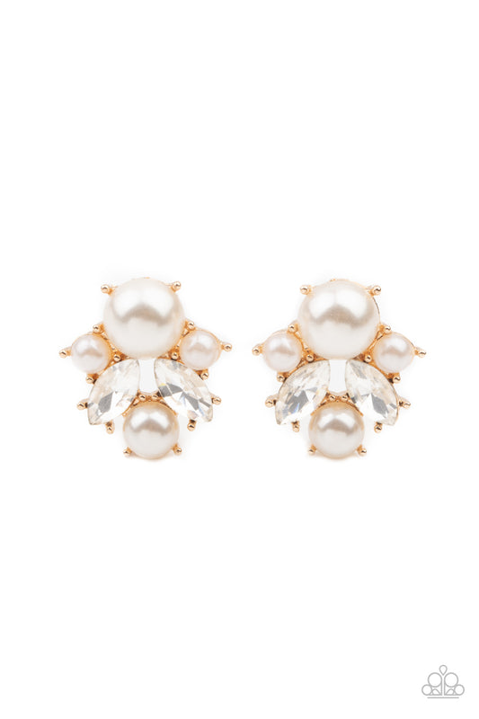 Paparazzi - Royal Reverie - Gold Earrings