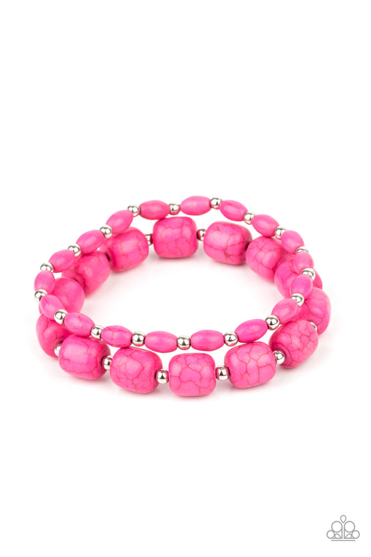 Paparazzi - Colorfully Country - Pink Bracelet