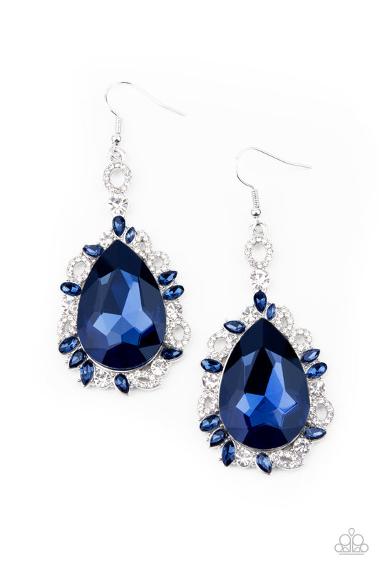 Paparazzi - Royal Recognition - Blue Earrings