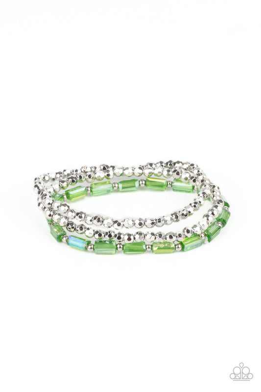 Paparazzi - Elegant Essence - Green Bracelet
