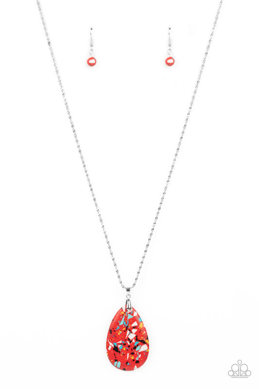Paparazzi- Extra Elemental - Red Necklace