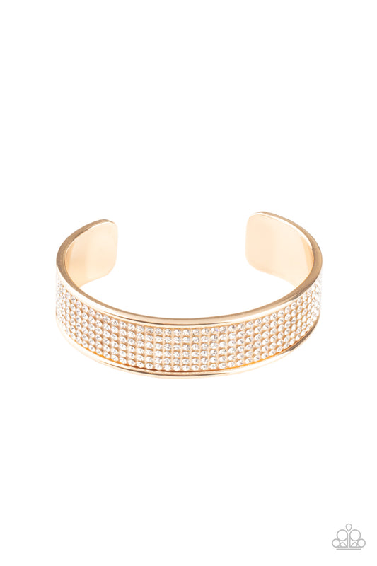 Paparazzi- Can’t Believe Your ICE - Gold Bracelet