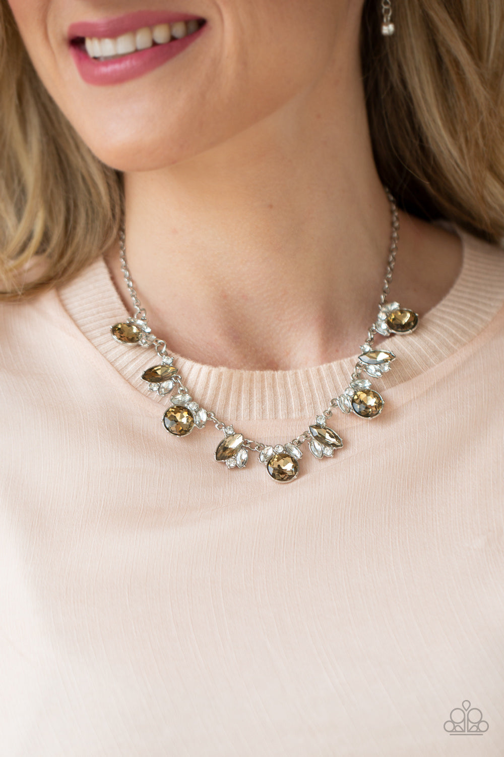 Paparazzi- BLING to Attention - Brown Necklace