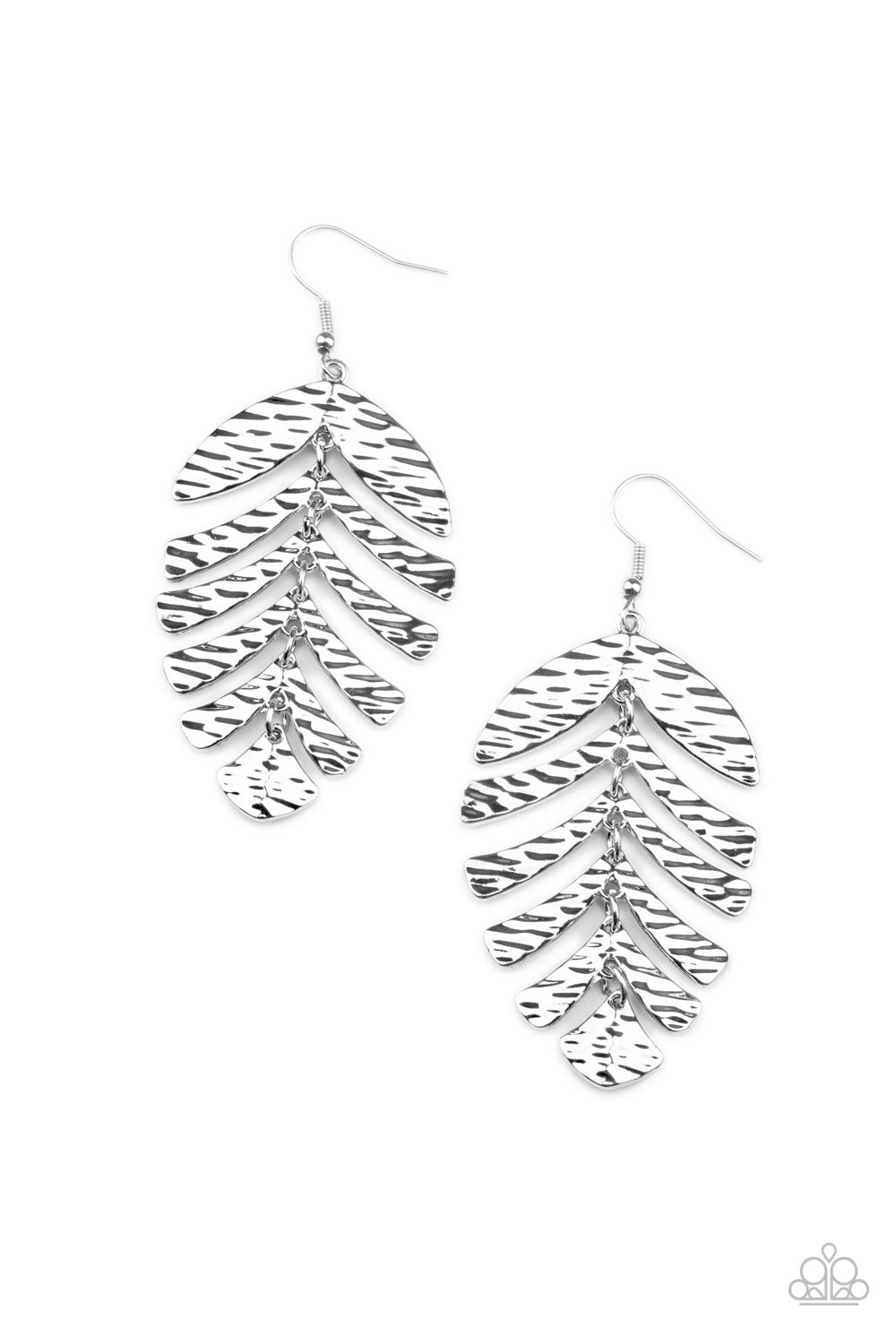Paparazzi- Palm Lagoon - Silver Earrings