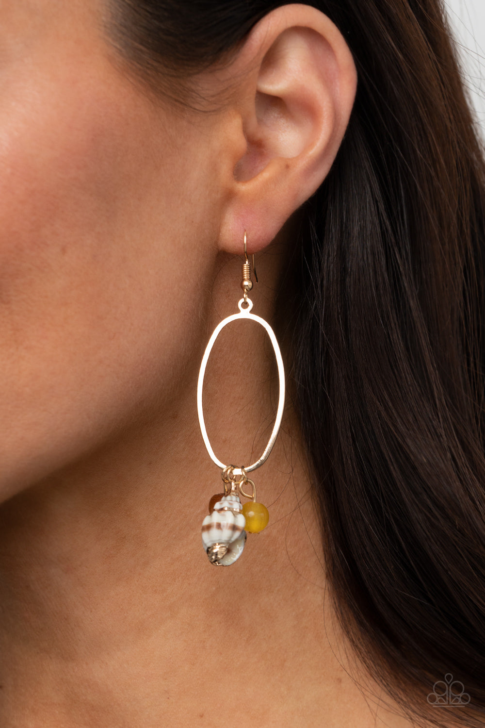 Paparazzi - Golden Grotto - Yellow Earrings