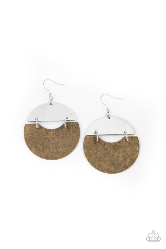 Paparazzi - Watching The Sunrise - Brass Earrings