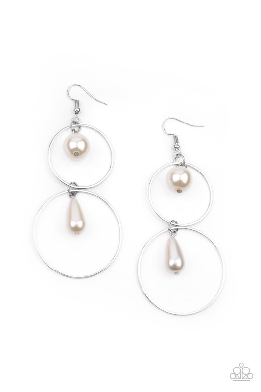 Paparazzi- Cultured in Couture - White Earrings