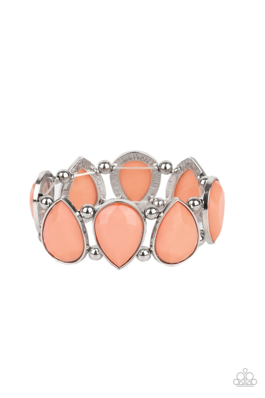 Paparazzi - Flamboyant Tease - Orange Bracelet
