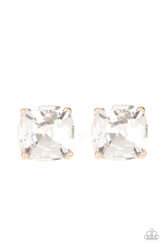 Paparazzi - Royalty High - Gold Earrings