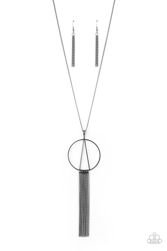 Paparazzi- Apparatus Applique - Black Necklace