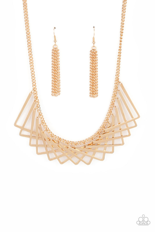 Paparazzi - Metro Mirage - Gold Necklace