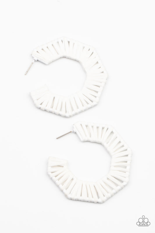 Paparazzi - Fabulously Fiesta - White Earrings