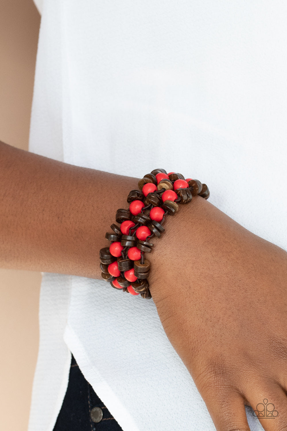 Paparazzzi - Tahiti Tourist - Red Bracelet