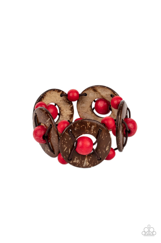 Paparazzi- Island Adventure - Red Bracelet