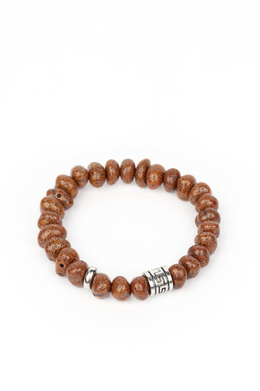 Paparazzi - Natural State of Mind - Brown Bracelet