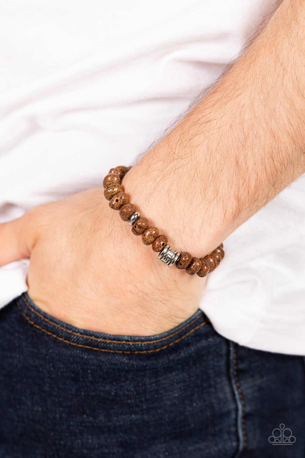 Paparazzi - Natural State of Mind - Brown Bracelet