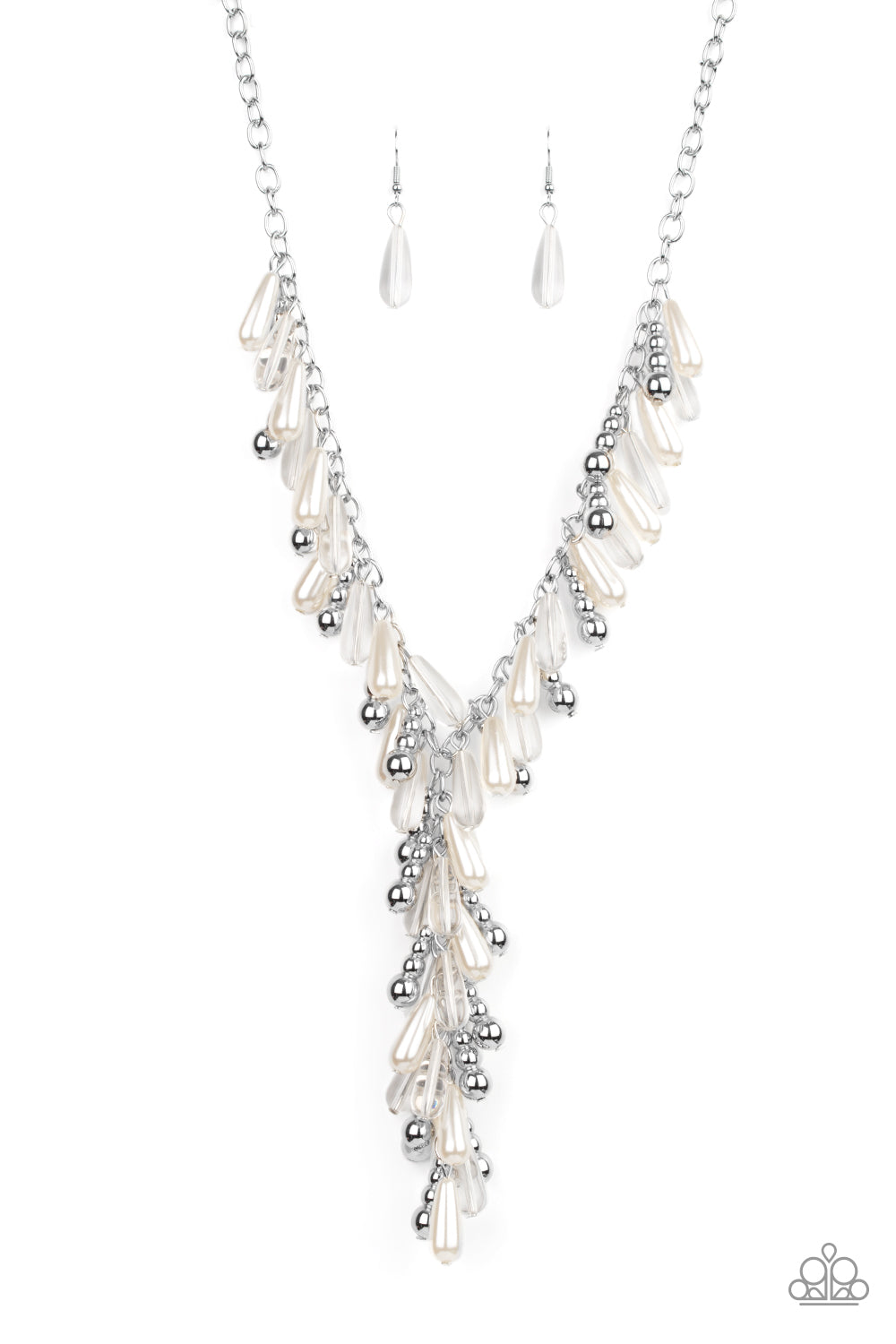 Paparazzi - Dripping With DIVA-ttitude - White Necklace