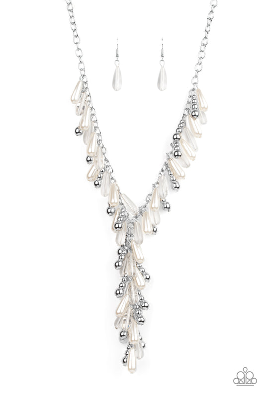 Paparazzi - Dripping With DIVA-ttitude - White Necklace
