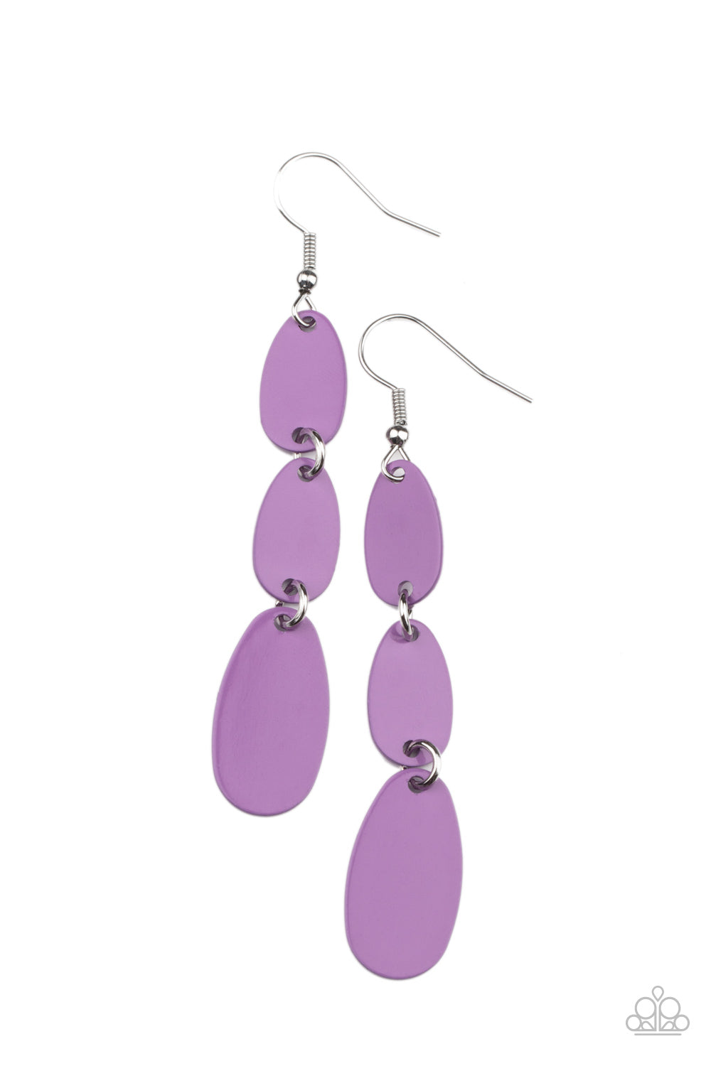 Paparazzi - Rainbow Drops - Purple Earrings