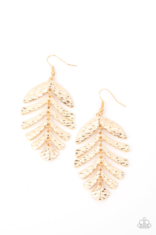 Paparazzi - Palm Lagoon - Gold Earrings