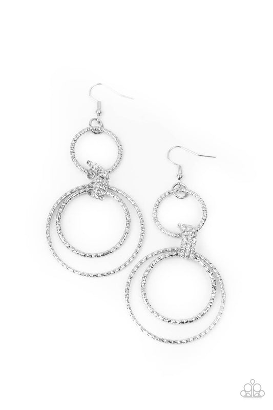 Paparazzi- Getting Hitched - White Earrings