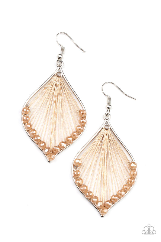 Paparazzi - Pulling at My HARP-strings - Brown Earrings