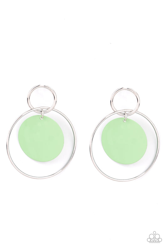 Paparazzi - POP, Look, and Listen - Green Earrings