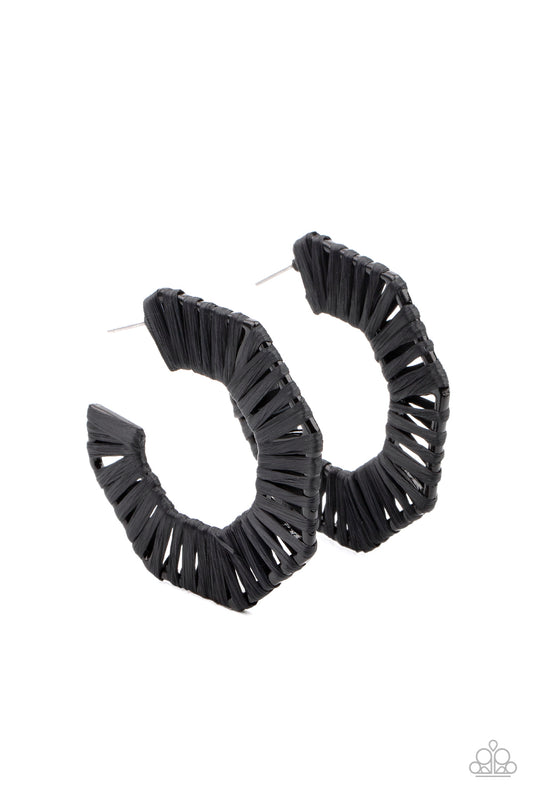 Paparazzi- Fabulously Fiesta - Black Earrings