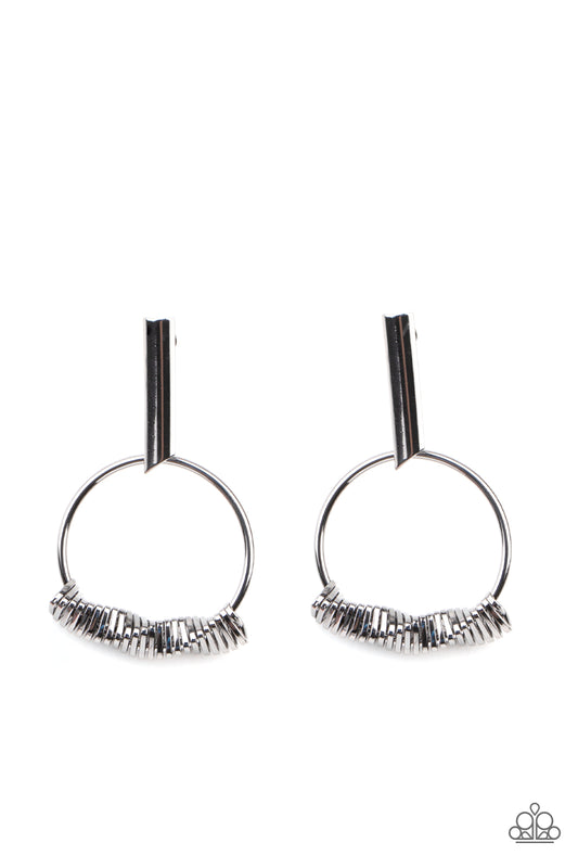 Paparazzi - Set Into Motion - Black Earrings