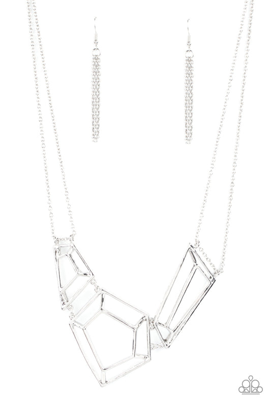 Paparazzi - 3-D Drama - Silver Necklace