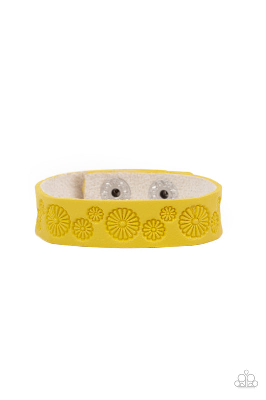 Paparazzi - Follow The Wildflowers - Yellow Bracelet