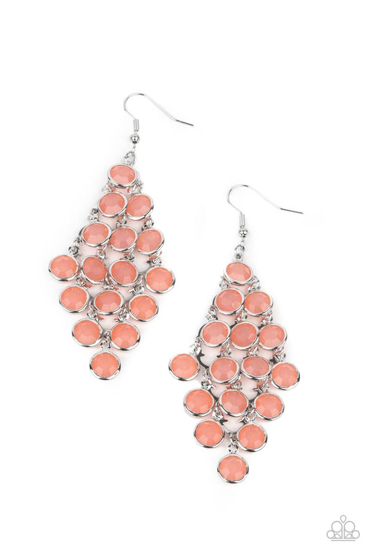 Paparazzi - With All DEW Respect - Orange Earrings
