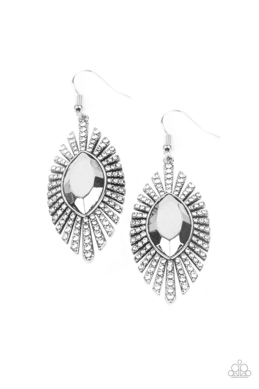 Paparazzi - Who Is The FIERCEST Of Them All - White Earrings