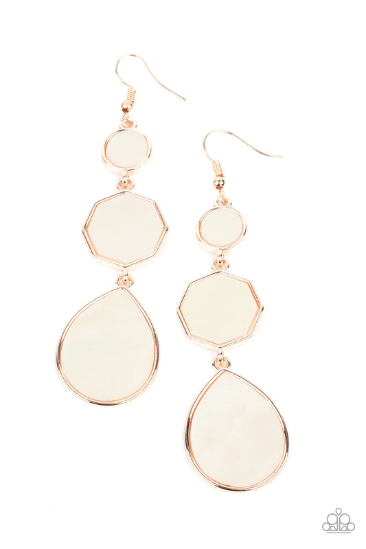 Paparazzi- Progressively Posh - Rose Gold Earrings
